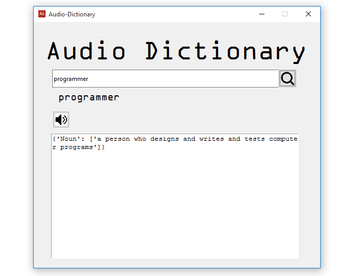 Audio Dictionary