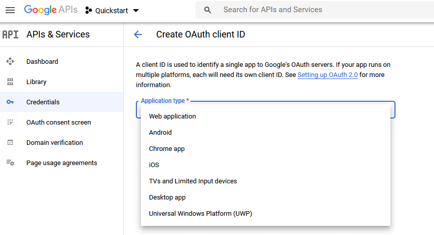 Creating credentials