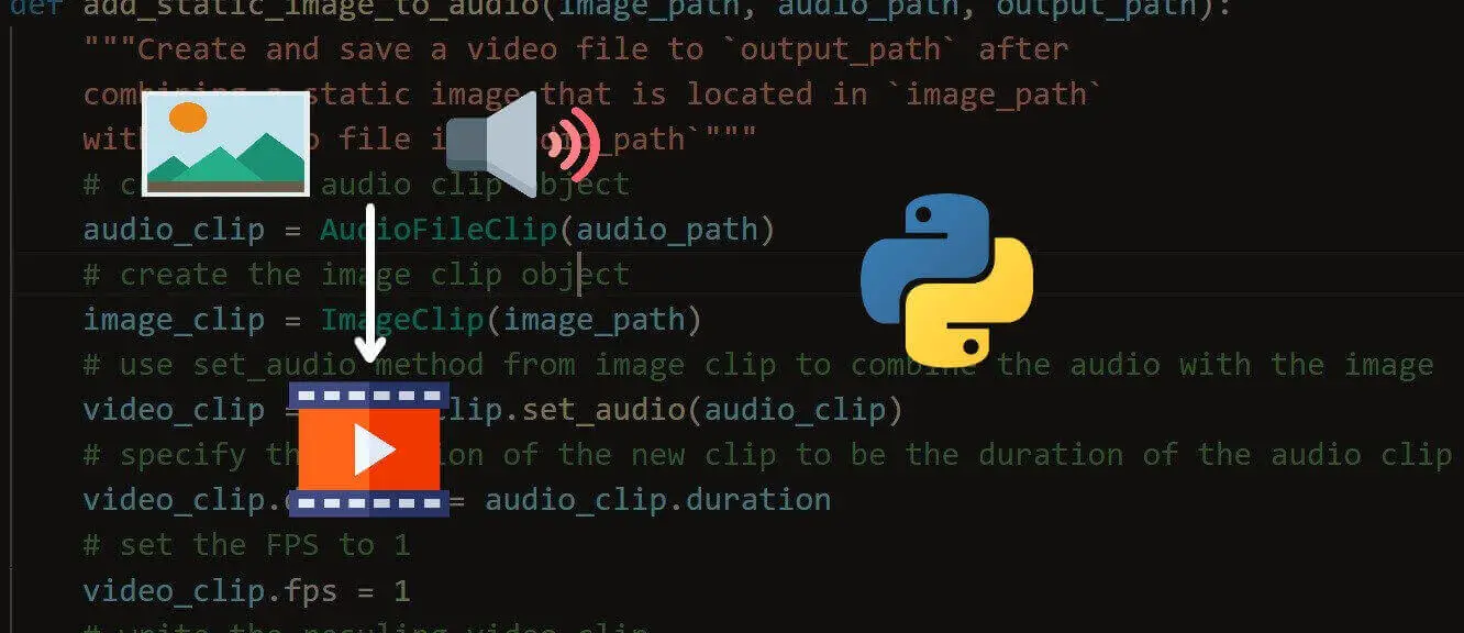 How to Combine a Static Image with Audio in Python
