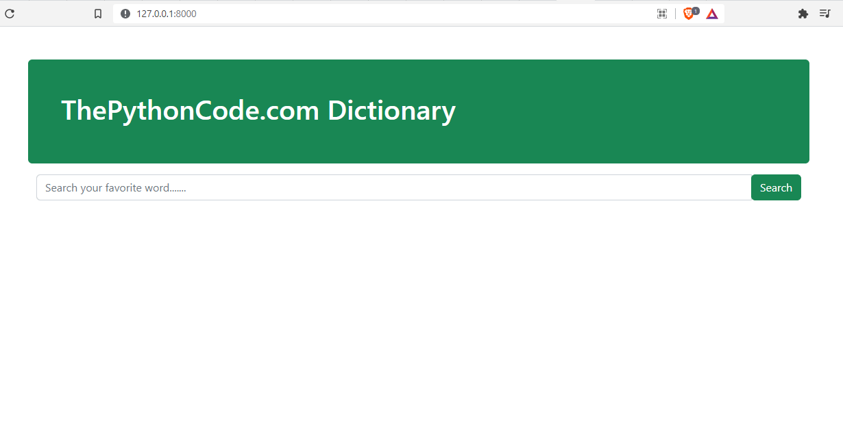 Página do dicionário ThePythonCode.com
