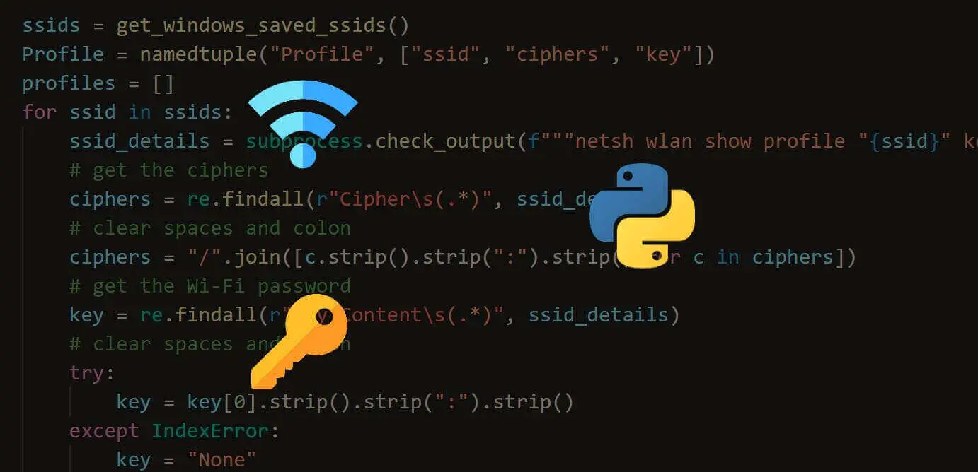 How to Extract Saved WiFi Passwords in Python