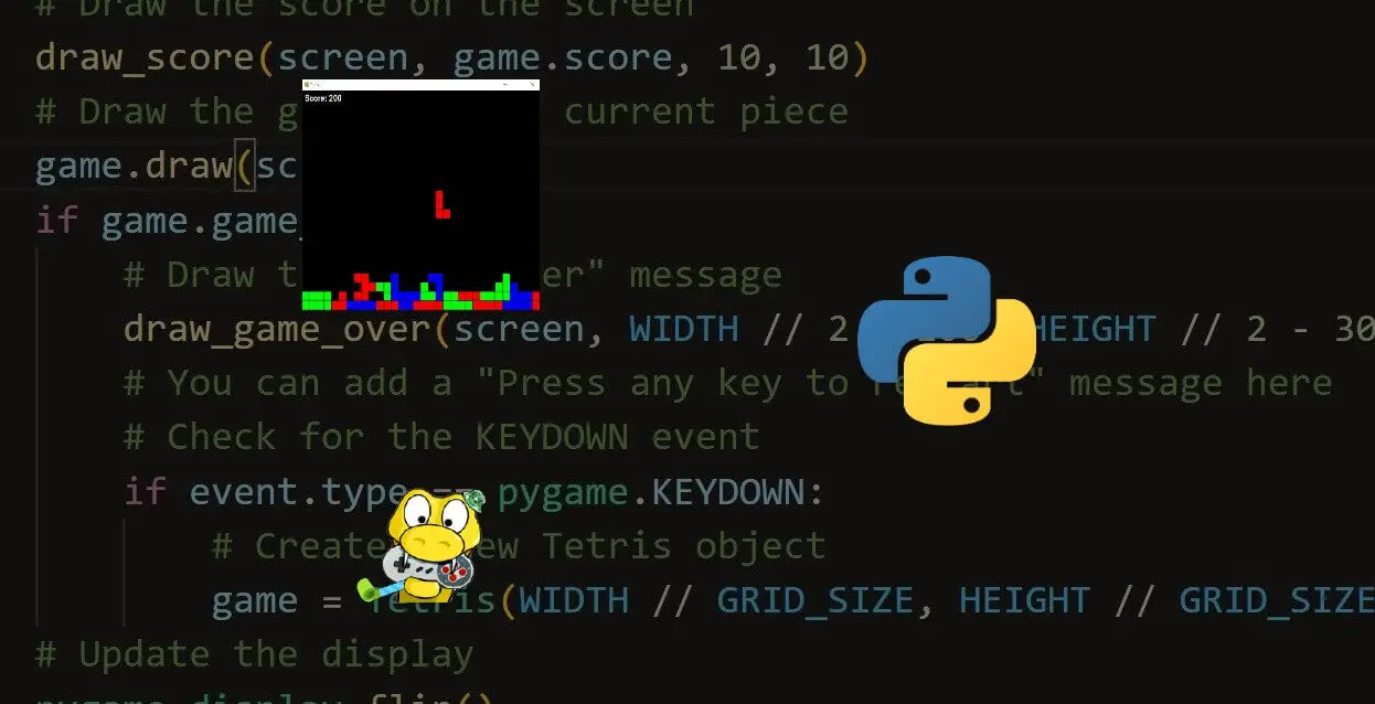How to Make a Tetris Game using PyGame in Python