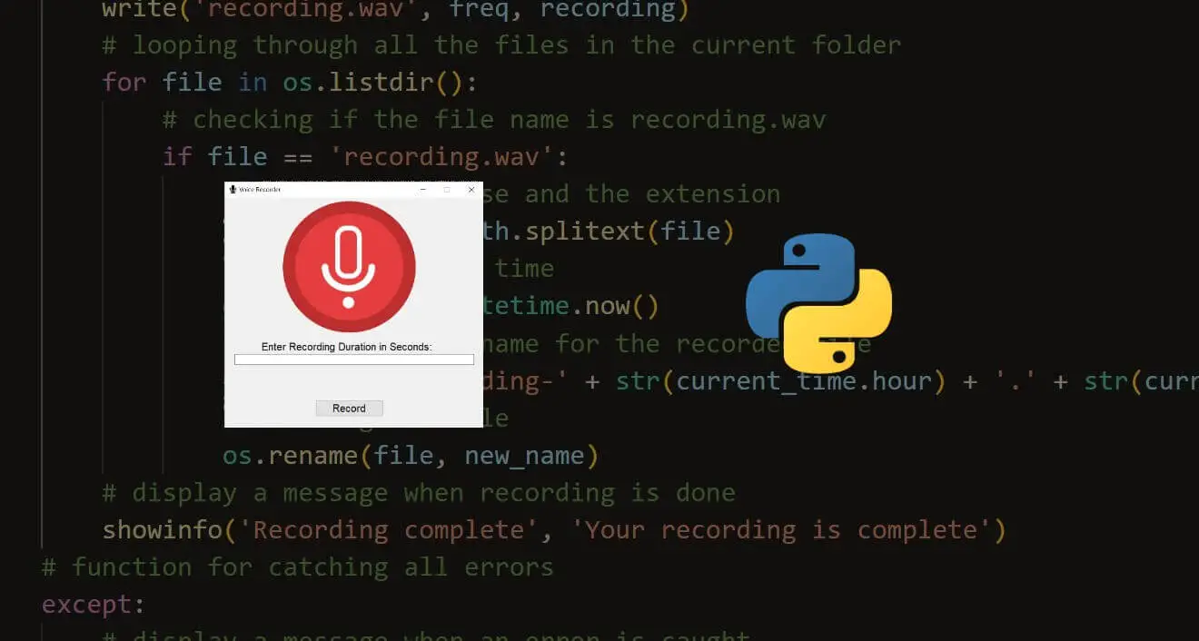 How to Build a GUI Voice Recorder App in Python