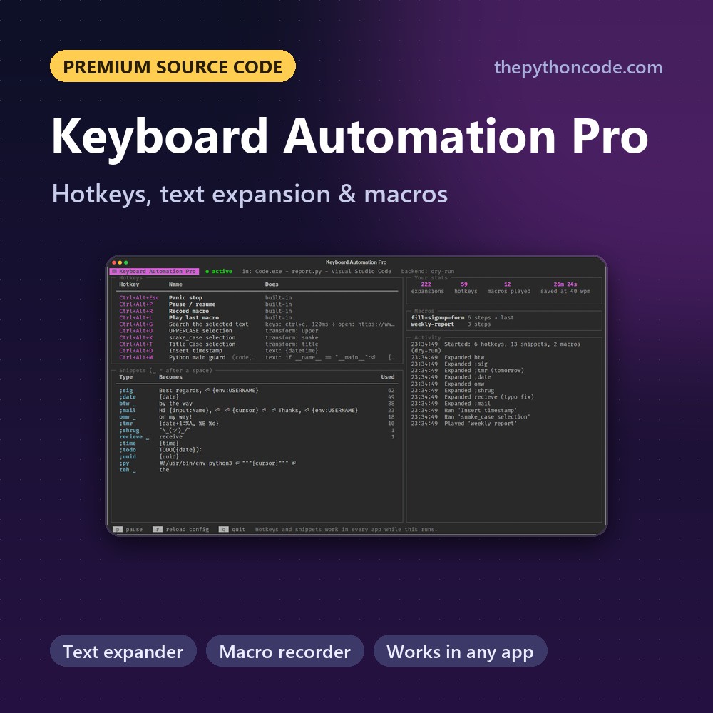 Keyboard Automation Pro